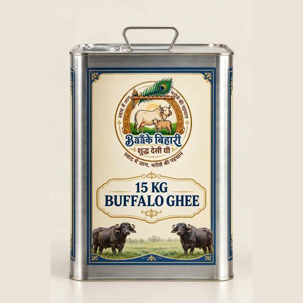 Banke Bihari 15 kg shuddh buffalo ghee tin